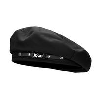 Korean Version Metal Buckle Retro Beret Cap Solid Color Warm Painter Hat Face Little Women Beret Women Girls Wear