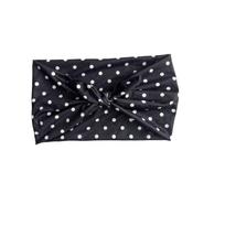 Hair Accessories Polka Dot Bow Headbands Elastic Large Women Wide Headwraps Polyester Retro Non Slip Hairband Workout juoda
