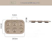 6/9/12 Cavity Cat Paw Non-Stick Carbon Steel Baking Pan, DIY Cookie Cake Candy Mold Kitchen Baking Decor Tool