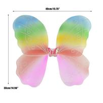1PC Fashion Girls Fairy Butterfly Wing Rainbow Children Birthday Party Fancy Dress Up