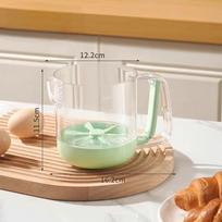 Salad Dressing Shaker Bottle Manual Stiring Cup For Kitchen Egg Beater Liquid Mixing Cup Vinaigrette Dressing Bottle