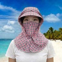 Detachable Mask Face Mask Sun Hat Breathable Wide Brim Tea Picking Work Hat Full Wrap Lightweight Fisherman's Hat Unisex Summer