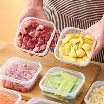 Quick Frozen Meat and Vegetable Storage Container Fresh-keeping Meal Preparation Refrigerator Storage Box Stackable Storage Tool