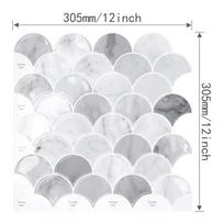 Peel & Stick Fish Scale Tile Stickers, Waterproof Self-Adhesive Backsplash Tiles for Kitchen & Bathroom Wall Decor