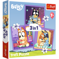 Trefl „Susipažink su Bluey“ – 3in1 dėlionė