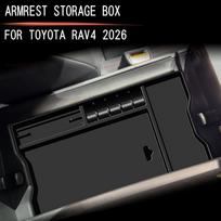 For TOYOTA RAV4 2026 Armrest Storage Box ABS Organizer with Silicone Protective Layer for Interior Center Console China Mainland