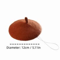 Fashion Adjustable Wool Puppy Beret Mini Wool Pet Hat Comfortable Painter Wool Hat For Kitten