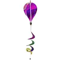 Giant Size Rainbow Hot Air Balloon Plastic Material 43.3inch Height Pinwheels Rotating Sequins 4X Balloon Windmill Play rožinė raudona spalva