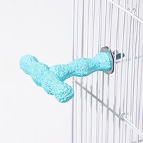 Resin Bird Cage Feeder Non-slip Jumping Platform Paw Grinding Sticks Wear-resistant Parrot Biting Rod Bird Water Feeder