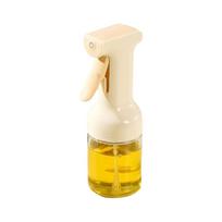 Refillable 300ML Atomized Oil Spray Press Glass Oil Mister Leak-Proof Adjustable Cooking Spray Bottle Kitchen Gadgets smėlis