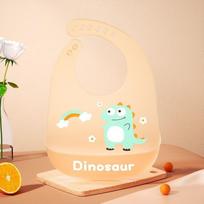 Cute Cartoon Print Bibs Waterproof Transparent Feeding Bib Soft Silicone Adjustable Feeding Stuff