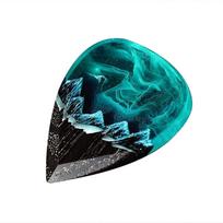 Epoxy Resin Guitar Pick Plectrums Northern Lights Necklace Guitar Plectrums Creative Pendant Gifts for Music Lovers Men Women