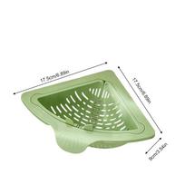 Kitchen Sink Drain Strainer Anti-Clog Food Catcher Triangular Sink Food Catcher Basket for Fruit Vegetable Noodle Washing Home žalia