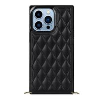 For iPhone 13 12 11 Pro Max XR XS X 7 8 6 Small Fragrant Wind with Lanyard Crossbody Leather Case Phone Protective Case For iPhone 6 7 8 SE2 juoda