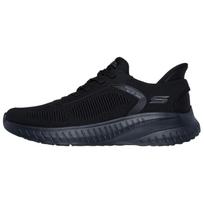 Skechers Bobs Sport Squad Chaos Solid Step Comfortable Low-Top Casual Shoes Men sneaker Black 118312-BBK 45.5
