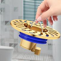 Bathroom Floor Drain Copper Self Closing Odor Resistant Stopper Anti Backflow Filter Core for Shower and Toilet