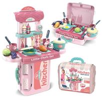 Play Kitchen Set, Compact Kitchen with Cooking Utensils, Children's Kitchen Toy, Storage, Tabletop, Assembly Required, Educational Toy, Mini Kitchen,