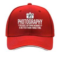 Photography with White Camera Design  Lightweight Breathable Hat for Travel Outdoor  Perfect Gift Sandwich Baseball Cap One Size