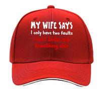 UnisexS Funny My Wife Said with Adjustable Snapback  Humorous Marriage Design Comfort Fit Dad Hat  Sandwich Baseball Cap One Size