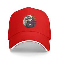 Harmony Feng Shui Taoist Yin Yang Balance symbol Sun Baseball Cap  Summer Fashion Trucker Hat For Unisex Adult Outdoor Snapback Cap One Size