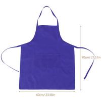 2-Pockets Adjustable Neck Strap Bib Chef Apron Halter-Neck Sleeveless Kitchen Apron for Restaurant Home Cafe Cooking Protection