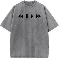 benber Mens Music Life Bleach Shirt Vintage Washed TShirt Tops Summer Fashion Casual Cotton ONeck Tees Bleached Tshirt S