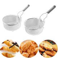 Deep Fryer Basket Stainless Steel Frying Basket With Anti Slip Handle Cooking Tool For Home Kitchen Restaurant Barbecue Bbq S