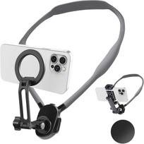 Premium Magnetic Neck Phone Holder with Adjustable and Flexible Gooseneck Design Suitable for Hands-free Viewing Live Streaming and Video Recording