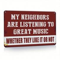 Planetjuice Vintage Metal Tin Sign Funny Man Cave Garage Bar Decor Sarcastic Music Wall Art Gift (as the picture,20x30)