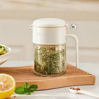 Kitchen Spice Container with Airtight Seal and Large Capacity with Spoon Included for Salt Seasoning Powder Storage and Small Condiment Jar