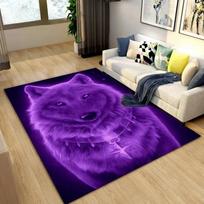 3D Wolf Spirit Animal Area Rug,Carpet Rug for Living Room Bedroom Sofa Doormat Decoration,Children Play Game Non-slip Floor Mat 40x60cm 16x24 inch