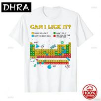Can I Lick It Periodic Table Funny Science Teacher Student Tshirt for Unisex Women 100 Cotton T Shirts Short Sleeve Tops S