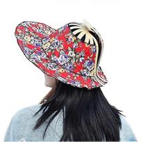 Foldable bamboo sun hat with wide brim, UPF 50+, breathable, windproof, ideal for travel, beach and leisure, multifunctional summer accessory for wome