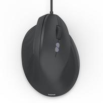 Hama Wired Ergonomic Mouse, ECM-500R, Optical, 7 Buttons, Vertical Design, Black, for Office Use, PC Compatible
