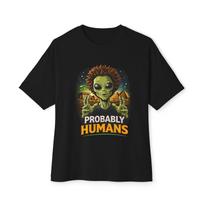 Alien Character 'Probably Humans' Children's Children's T  Children's T-shirt | UFO Pyramid Illustration 110