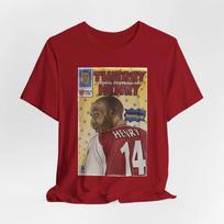 Thierry Henry Retro Comic Tee – Vintage Design for Soccer Legends Fans 110