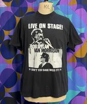 Vintage 1998 Bob Dylan and Van Morrison Live on Stage UK Euro T-shirt size S-5XL S