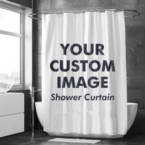 Custom Faces Shower Curtain Bathroom Waterproof Curta  Po Polyester Bath Decor with 12 Hooks POD Dropshipping (as the picture,W90xH180cm)