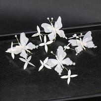 Guofeng Ju Jingyi Style Fairy Butterfly Hanfu Hair Accessories Set with Tassel Hair Clip and Hairpin