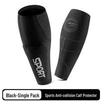 Thickened Anti-Collision Football Shin Guards with Honeycomb Compression Calf Protector Large