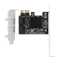 SATA3.0 to PCIe Expansion Card, 4-Port PCIe 3.0 Adapter, 6Gbps Hard Drive Converter Card for WIN7, WIN8, WIN10, WIN11, LINUX