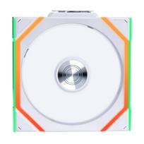 LIANLI 120mm ARGB Fan, Reverse Model, UNI FAN RS SL Wireless 120 WT Single Pack, 2.4GHz Wireless, Cable Management-Free, FDB, Side LED Strip,