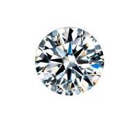 Ting Xiang Kai Moissanite Round Loose Stone, 50 Points, 1 Carat, D Color, VVS1 Clarity, Synthetic Silicon Carbide Gem.
