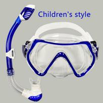 Children's Full Dry Snorkel and Diving Mask Set One Size