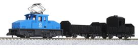 KATO N Gauge Chibi Deko Country Town Freight Model Railway Electric Locomotive Set, Train, Blue, 10-504-2