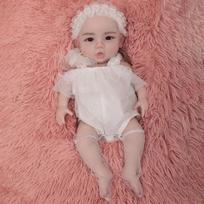 47cm Full Silicone Doll Baby Doll Realistic Doll Simulation Baby Newborn Christmas Gift Birthday Gift Nursing Practice Mom Experience Family