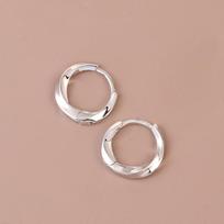 New 2024 S925 Sterling Silver Unisex Mobius Ear Cuff Hoop for Men and Women 925 Silver