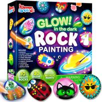 Rock Painting Kit - Glow-in-the-Dark Rock Kit, Art & Craft for Kids Ages 6-12, Art Supplies Toy, Kids Craft Painting Kit, Art & Craft for Boys and