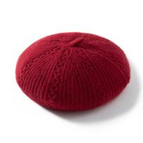 Women's 100% Pure Cashmere Beret - Autumn/Winter Thick Style, Fashionable Versatile Knitwear, Warm Cold-Protection Hat One Size