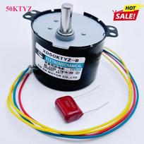 AC 220V Permanent magnet synchronous motor small low-speed forward and reverse 6W gear reduction micro motor slow motor 1RPM